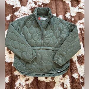 Olive Quilted Puffer Jacket
